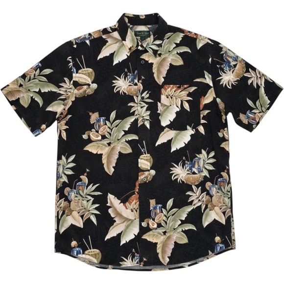 David Taylor Collection Other - David Taylor Mens Tropical Lobster Cocktail Print Cotton Button Down Shirt Large